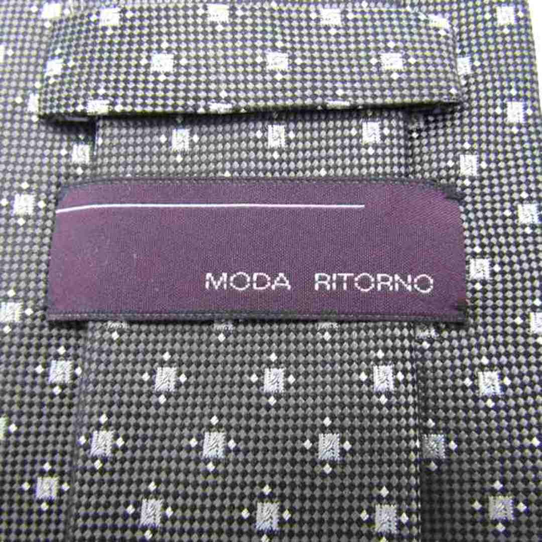 モダリトルノ ブランドネクタイ 総柄 シルク PO  メンズ ブラック MODA RITORNO メンズのファッション小物(ネクタイ)の商品写真