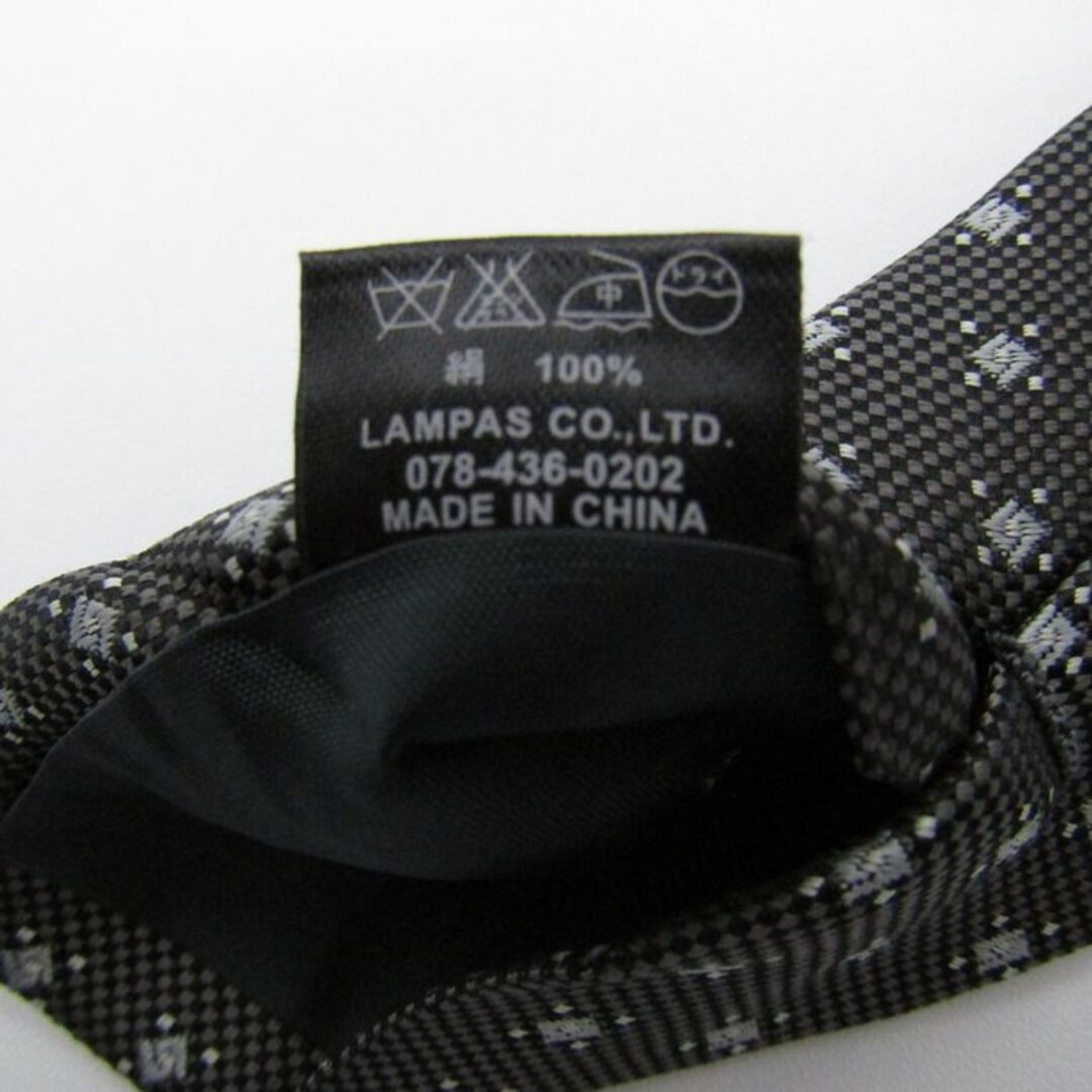 モダリトルノ ブランドネクタイ 総柄 シルク PO  メンズ ブラック MODA RITORNO メンズのファッション小物(ネクタイ)の商品写真