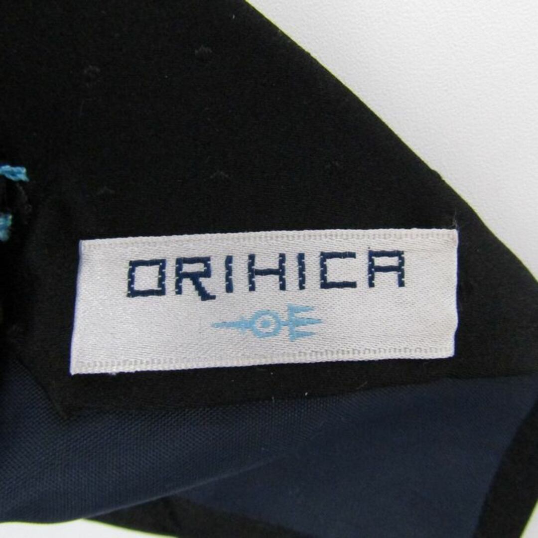 オリヒカ ブランドネクタイ ドット柄 シルク PO  メンズ ブラック ORIHICA メンズのファッション小物(ネクタイ)の商品写真