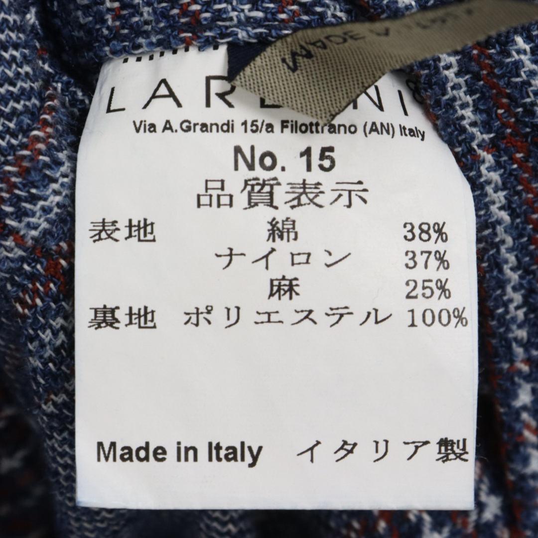 LARDINI ラルディーニ チェックジャケット ブルー メンズのジャケット/アウター(フライトジャケット)の商品写真