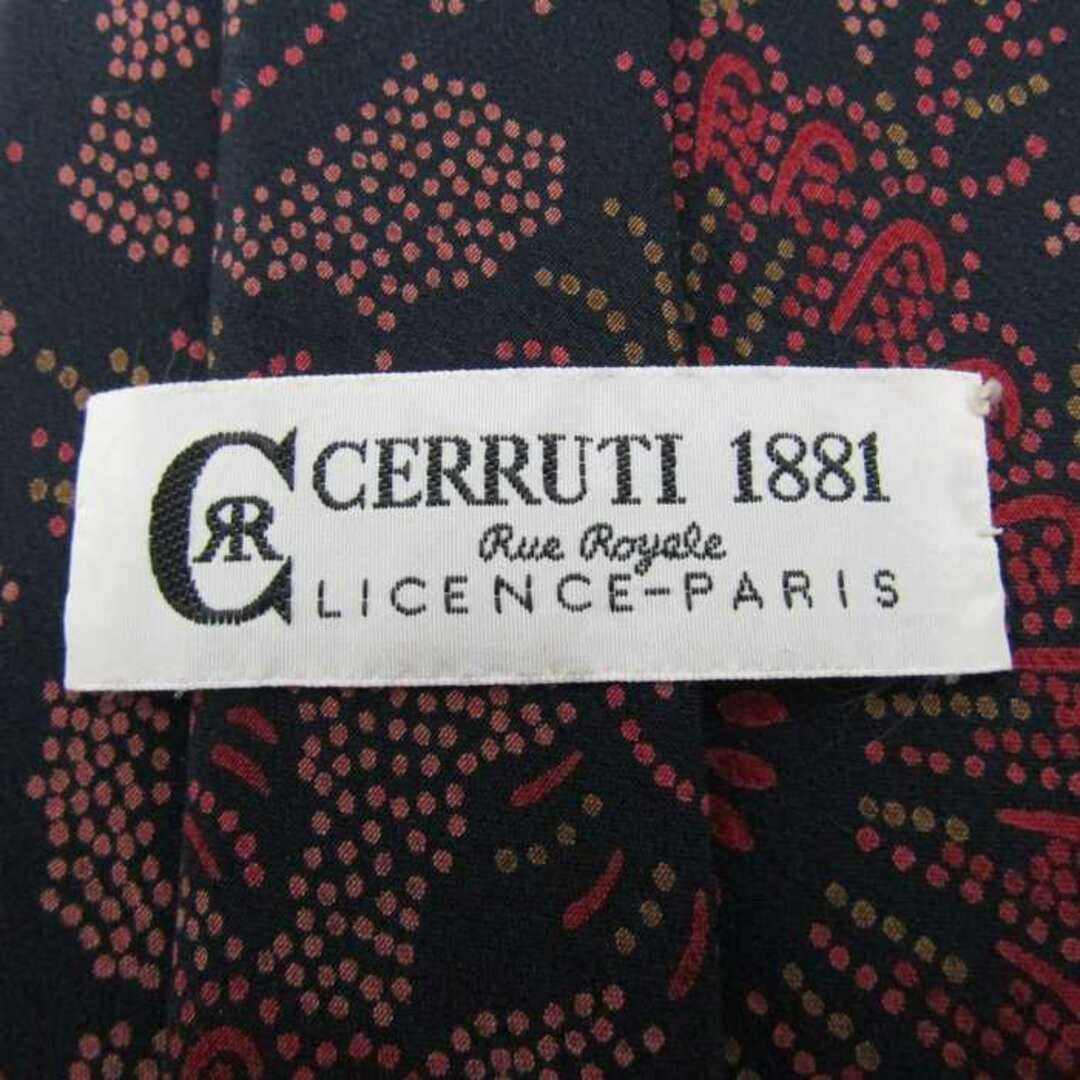 セルッティ1881 ブランドネクタイ 花柄 シルク 日本製 PO  メンズ ブラック CERRUTI 1881 メンズのファッション小物(ネクタイ)の商品写真