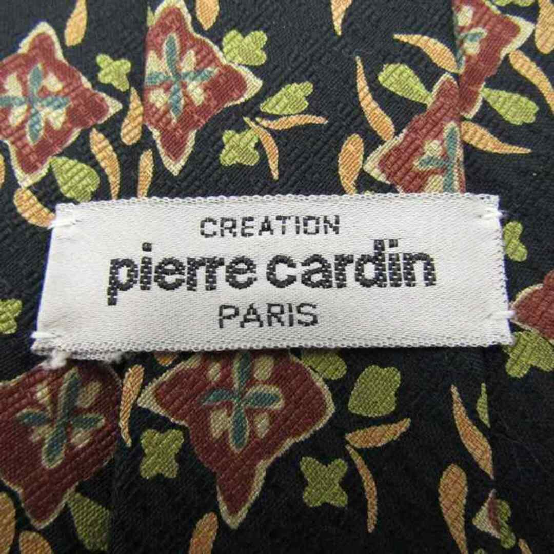 pierre cardin(ピエールカルダン)のピエールカルダン ブランドネクタイ 花柄 シルク PO  メンズ ブラック Pierre Cardin メンズのファッション小物(ネクタイ)の商品写真