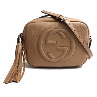 Gucci - GUCCI グッチ ソーホー スモール ディスコ ショルダーバッグ ベージュ カメリアローズベージュ 308364 A7M0G 2754 レディース【中古】【美品】