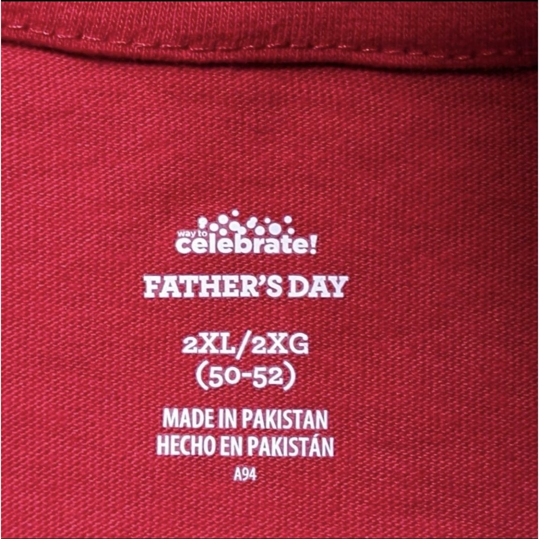 アメリカ古着 メッセージ Tシャツ 赤 レッド 2XL 大きいサイズ 父の日 メンズのトップス(Tシャツ/カットソー(半袖/袖なし))の商品写真