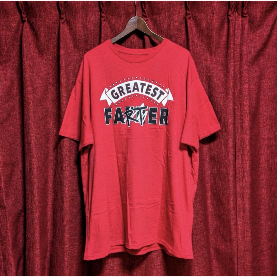 アメリカ古着 メッセージ Tシャツ 赤 レッド 2XL 大きいサイズ 父の日 メンズのトップス(Tシャツ/カットソー(半袖/袖なし))の商品写真