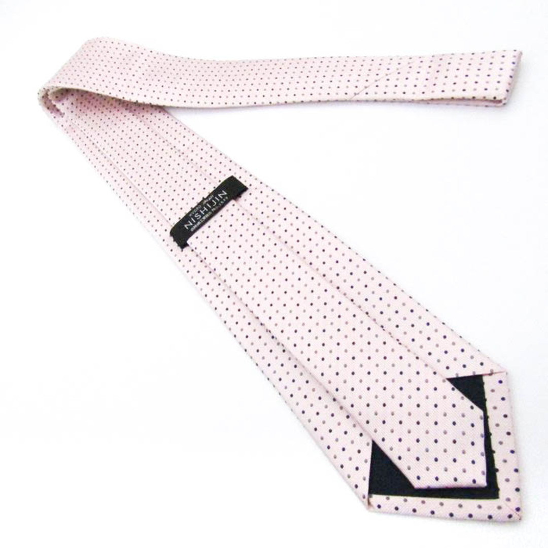 西陣 ブランドネクタイ ドット柄 シルク 日本製 PO  メンズ ピンク NISHIJIN メンズのファッション小物(ネクタイ)の商品写真