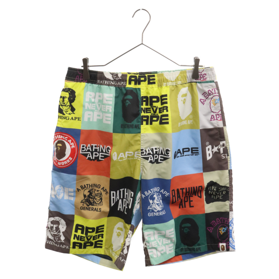 A BATHING APE(アベイシングエイプ)のA BATHING APE アベイシングエイプ CLASSIC LOGO BEACH SHORTS クラシックロゴ ビーチ ポリエステル ショーツ ハーフパンツ マルチ 001SPI301001M メンズのパンツ(その他)の商品写真