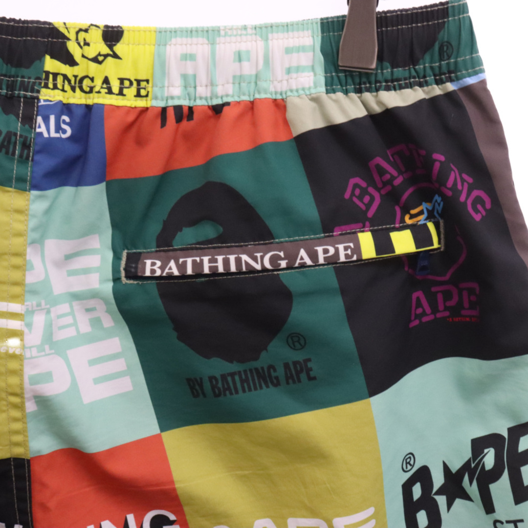 A BATHING APE(アベイシングエイプ)のA BATHING APE アベイシングエイプ CLASSIC LOGO BEACH SHORTS クラシックロゴ ビーチ ポリエステル ショーツ ハーフパンツ マルチ 001SPI301001M メンズのパンツ(その他)の商品写真