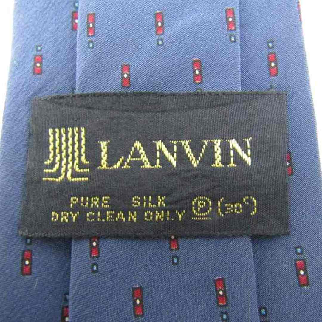 LANVIN(ランバン)のランバン ブランドネクタイ 総柄 シルク イタリア製 PO  メンズ ネイビー LANVIN メンズのファッション小物(ネクタイ)の商品写真