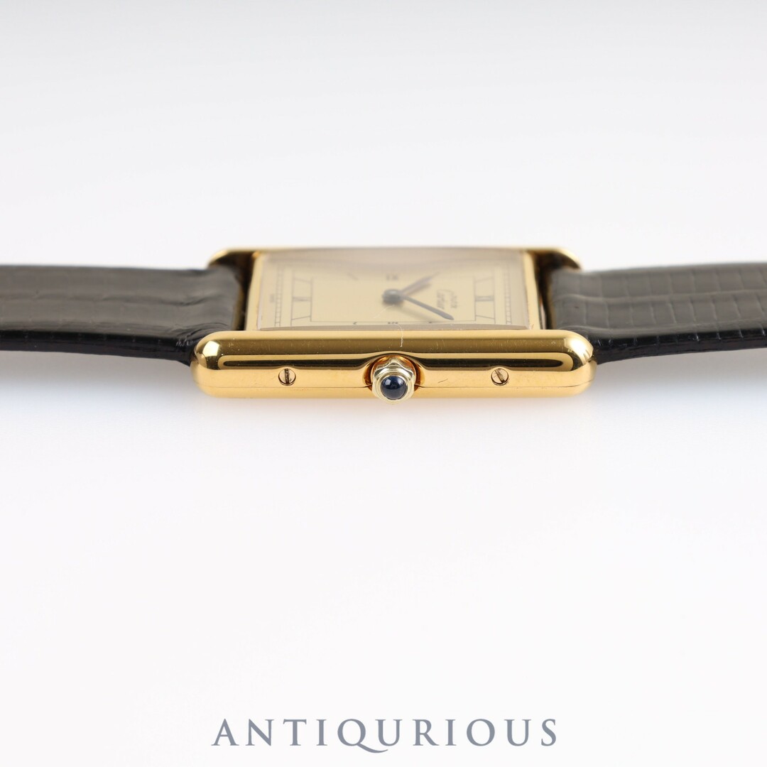Cartier(カルティエ)のCARTIER カルティエ マストタンク LM QZ 681006 SV925 革 純正尾錠（GP）シャンパン文字盤 メンズの時計(腕時計(アナログ))の商品写真