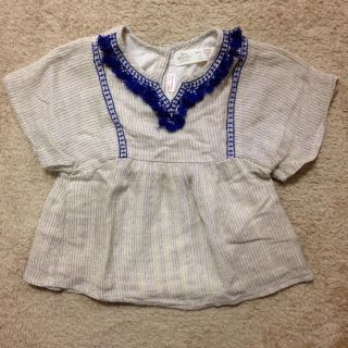 ザラキッズ(ZARA KIDS)のZARA babygirl♡92cmフリンジトップス(ブラウス)