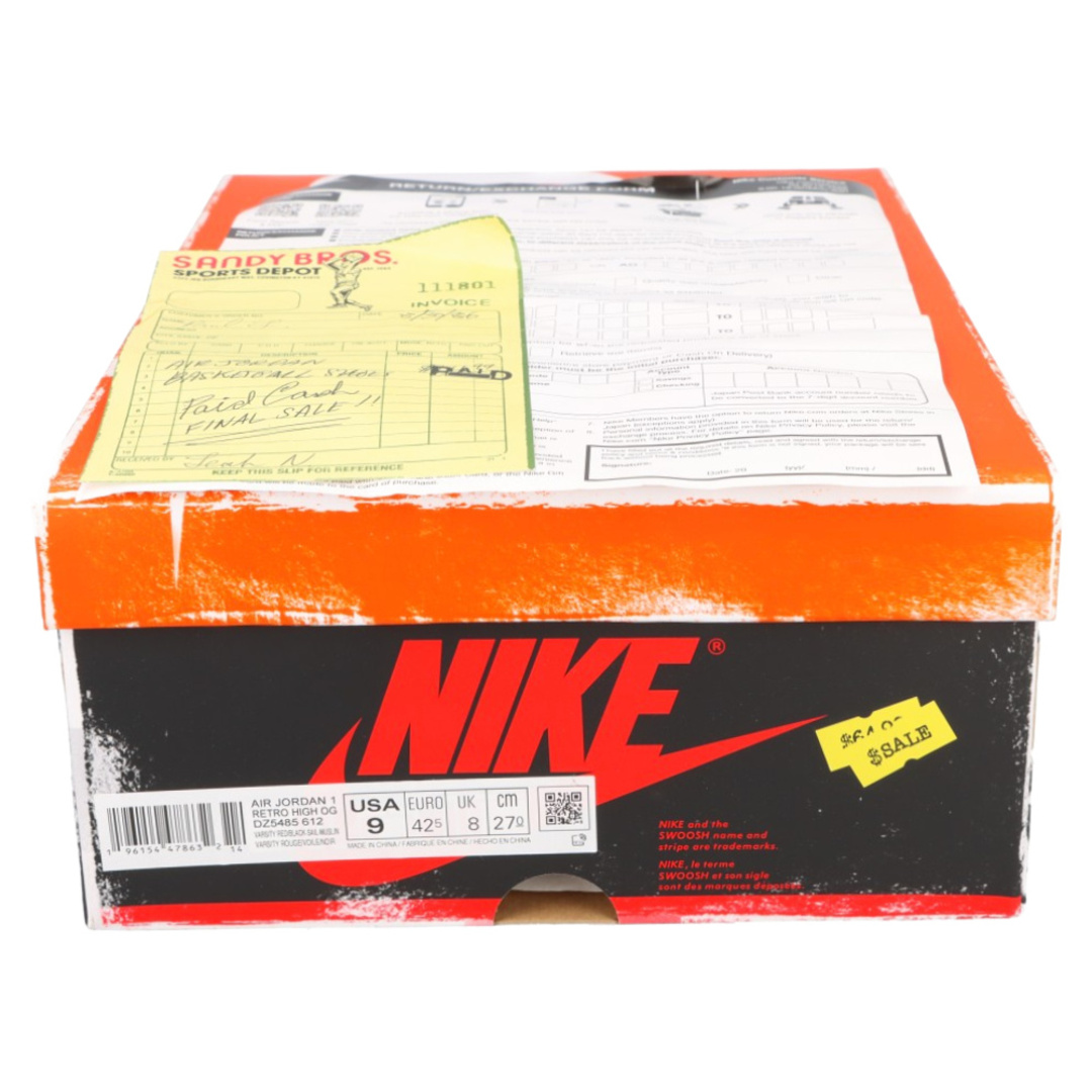 NIKE(ナイキ)のNIKE ナイキ AIR JORDAN 1 LOST&FOUND エアジョーダン1 ロスト&ファウンド ハイカットスニーカー ホワイト/レッド US9/27cm DZ5485-612 メンズの靴/シューズ(スニーカー)の商品写真