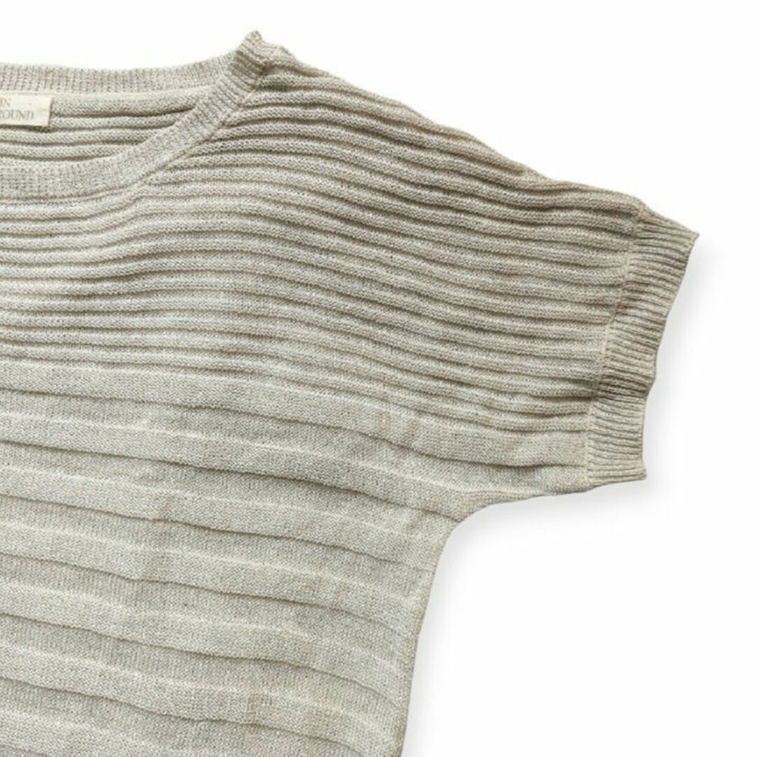 GAIN GROUND  重ね着風 半袖カットソー サマーニット ドルマン レディースのトップス(カットソー(半袖/袖なし))の商品写真