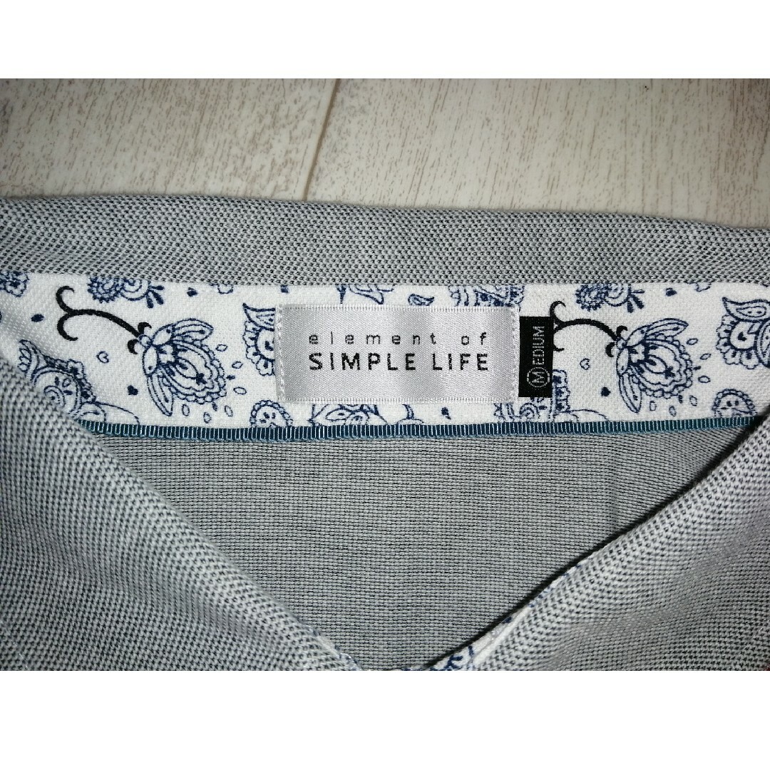 SIMPLE LIFE(シンプルライフ)の美品/SIMPLE LIFE/シンプルライフ/ポロシャツ/ボーダー/ペイズリー/ メンズのトップス(ポロシャツ)の商品写真