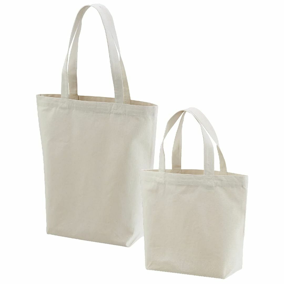 【色: ホワイト】[アズルテ] 2個セット キャンバス バッグ 4色 大小 トー レディースのバッグ(その他)の商品写真