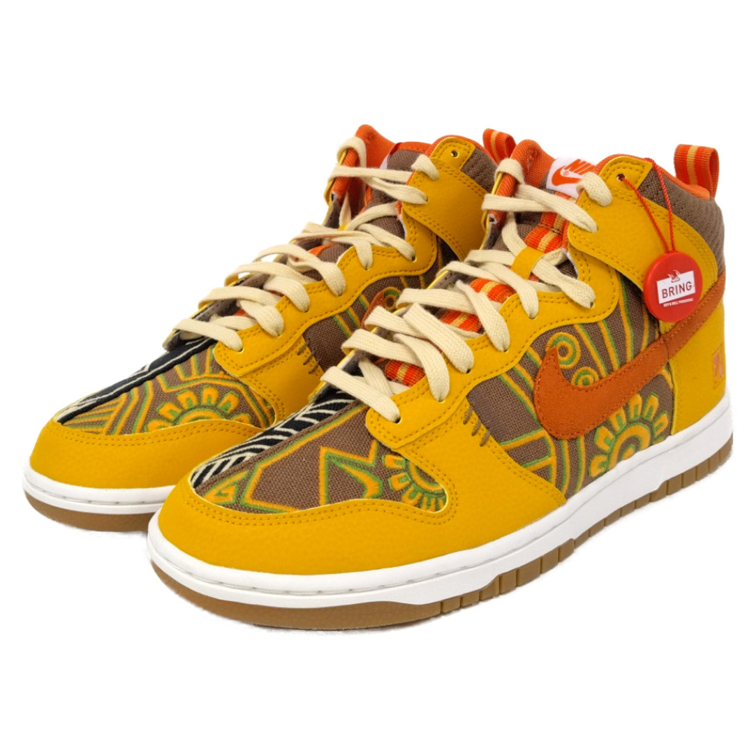 NIKE(ナイキ)のNIKE ナイキ DUNK HIGH Somos Familia Dia de Muertos DZ5354-045 ダンク ハイ ソモス ファミリア ディア デ ムエルトス ハイカットスニーカー US10/28cm イエロー メンズの靴/シューズ(スニーカー)の商品写真