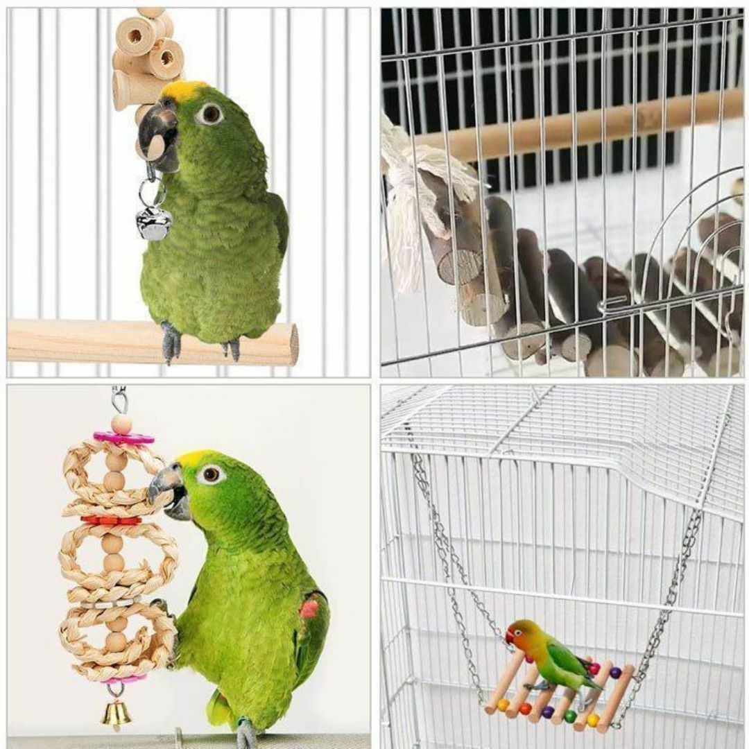 6点鳥のおもちゃ 木製 ブランコ インコ ストレス解消 運動不足 とまり木 その他のペット用品(鳥)の商品写真