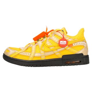 ナイキ(NIKE)のNIKE ナイキ ×OFF-WHITE AIR RUBBER DUNK LOW UNIVERSITY GOLD CU6015-700 オフホワイト ラバーダンク ローカットスニーカー イエロー US10/28cm(スニーカー)