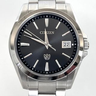 シチズン(CITIZEN)の【美品】シチズン　ザ・シチズン　AQ4060-50E　A060-T026443　ソーラー　エコドライブ　黒　デイト表示(腕時計(アナログ))