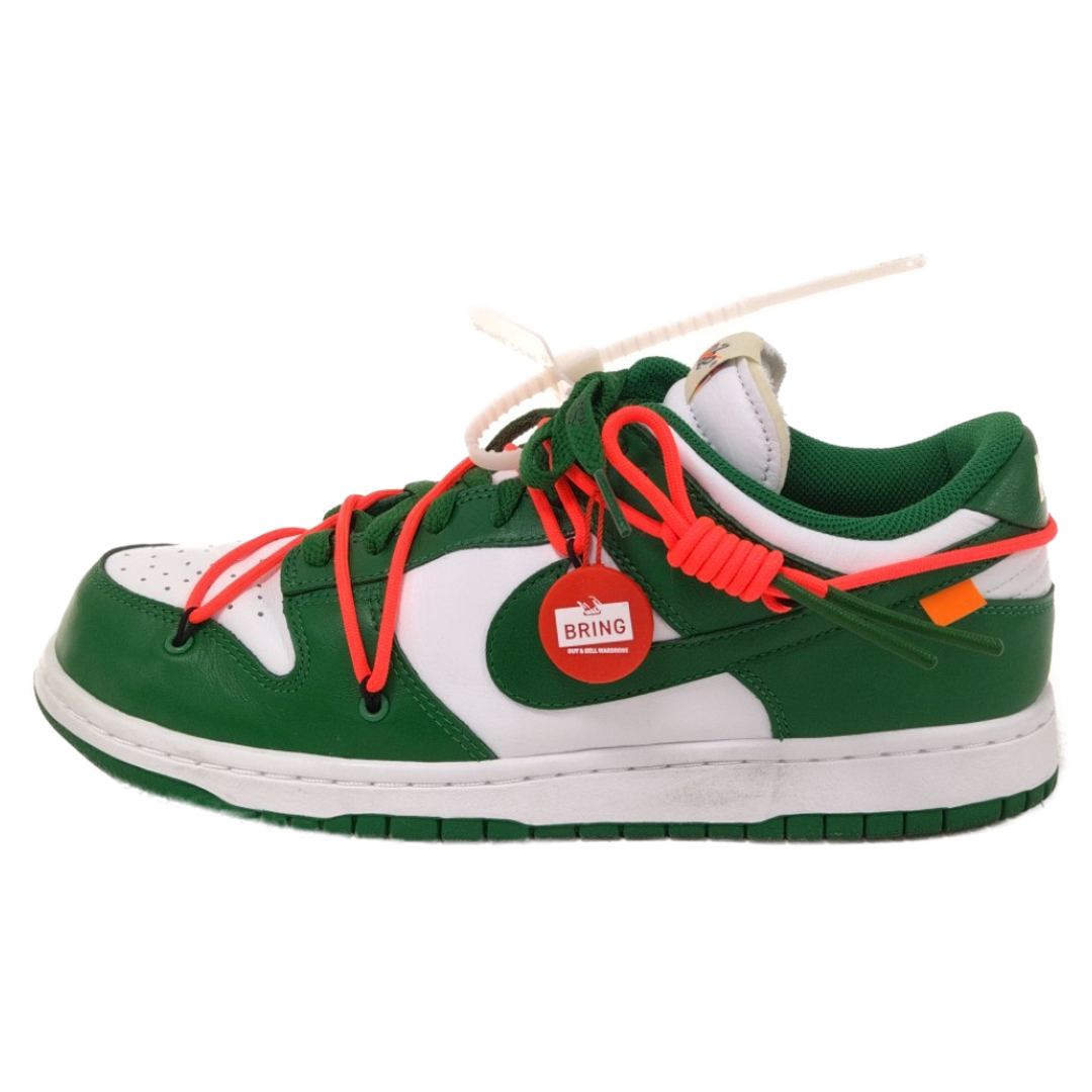 NIKE(ナイキ)のNIKE ナイキ ×OFF-WHITE DUNK LOW WHITE/PINEGREEN オフホワイト ダンク ローカットスニーカー ホワイト/グリーン US10/28cm CT0856-100 メンズの靴/シューズ(スニーカー)の商品写真