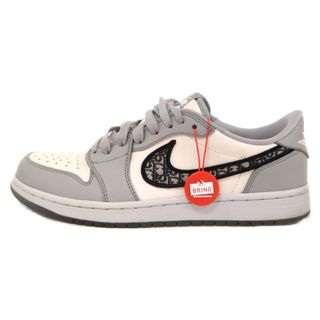 ナイキ(NIKE)のNIKE ナイキ ×DIOR AIR JORDAN 1 LOW OG ディオール エアディオール エアジョーダン1ロー ローカットスニーカー グレー US9/27cm CN8608-002(スニーカー)