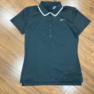 ナイキ(NIKE)のNIKE GOLF ナイキゴルフ　半袖ゴルフシャツM レディースゴルフウェア　黒(ウエア)