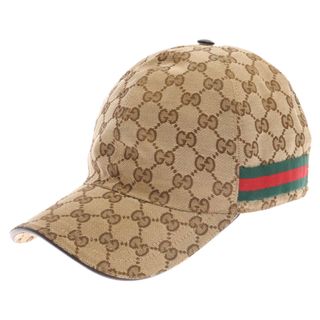 グッチ(Gucci)のGUCCI グッチ GGキャンパス ベースボールキャップ ベージュ 200035(キャップ)