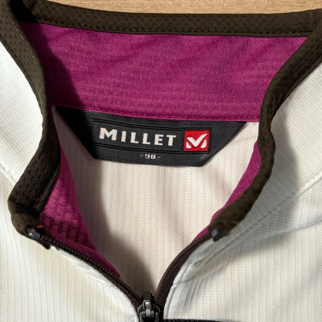 MILLET(ミレー)のMILLET ミレー　ハーフジップ　半袖　М 抗菌　アウトドア　速乾　90サイズ レディースのトップス(シャツ/ブラウス(半袖/袖なし))の商品写真