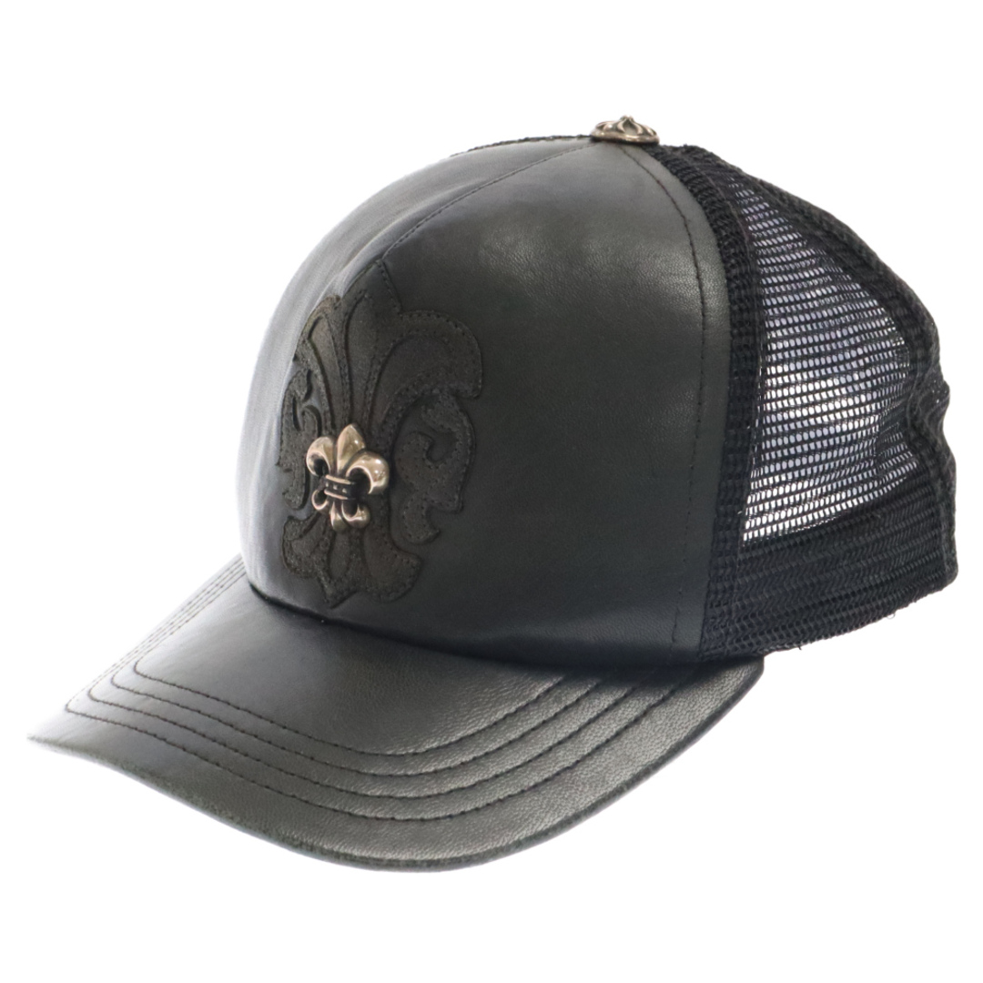 Chrome Hearts(クロムハーツ)のCHROME HEARTS クロムハーツ TRUCKER CAP/BSフレア クロスパッチ トラッカーメッシュキャップ ブラック メンズの帽子(キャップ)の商品写真