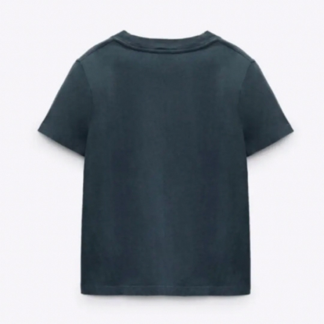 ZARA(ザラ)の新品　ZARA  Tシャツ　ダークブルー レディースのトップス(Tシャツ(半袖/袖なし))の商品写真