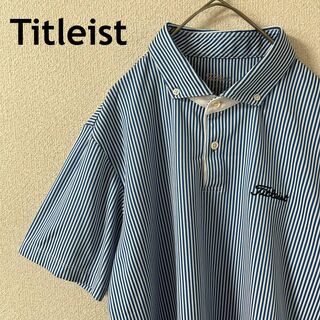 タイトリスト(Titleist)のL3 TITLEST ポロシャツ　ストライプ　ゴルフウェア　Ｌメンズ 半袖(ウエア)