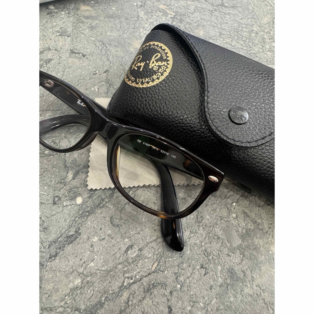 Ray-Ban(レイバン)のケース付✩Rayban 度なしメガネ RB 5184F 5218 145 BRN レディースのファッション小物(サングラス/メガネ)の商品写真