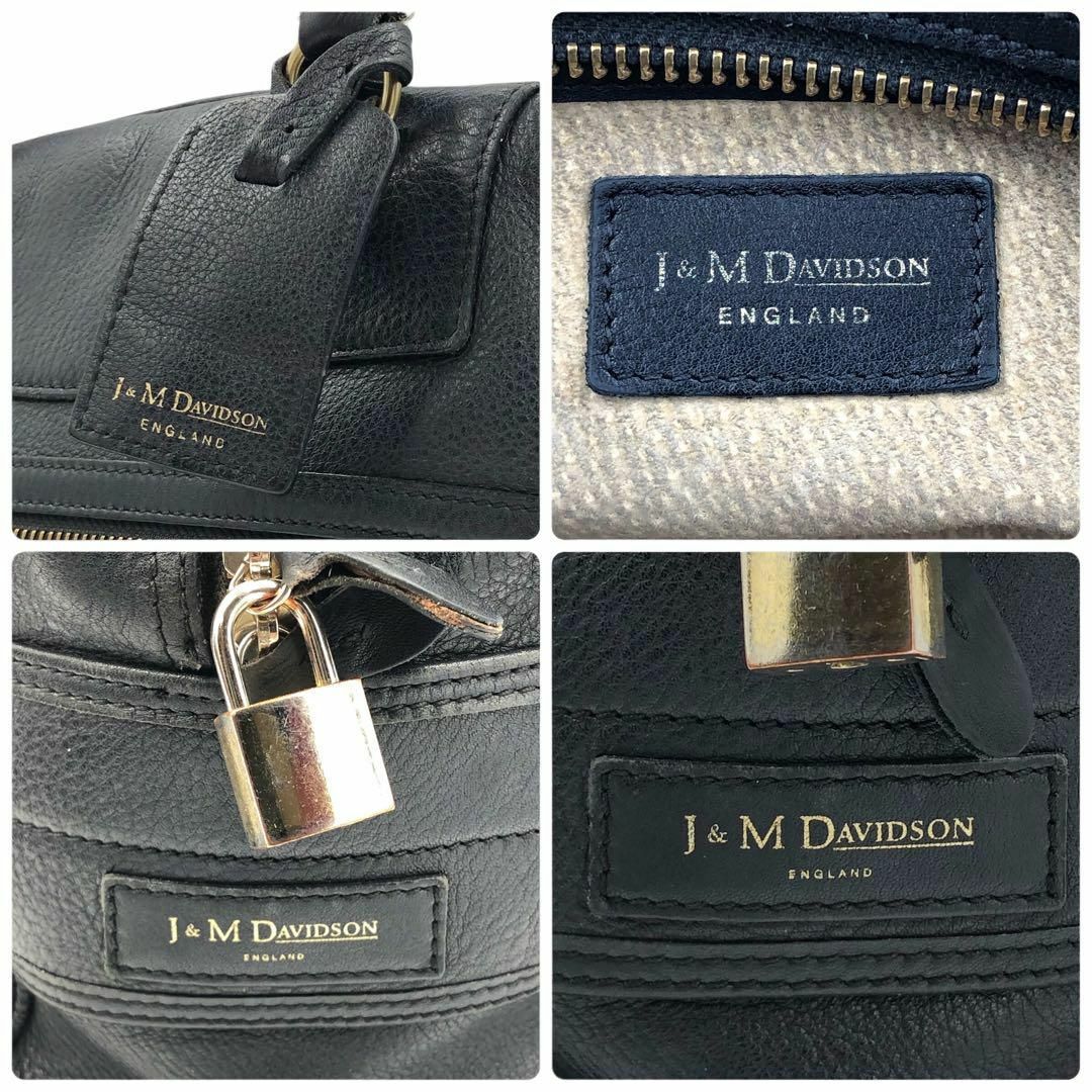 J&M DAVIDSON(ジェイアンドエムデヴィッドソン)のJ&M DAVIDSON ヴィヴィ ハンドバッグ ミニボストン ネイビー 革 レディースのバッグ(ボストンバッグ)の商品写真