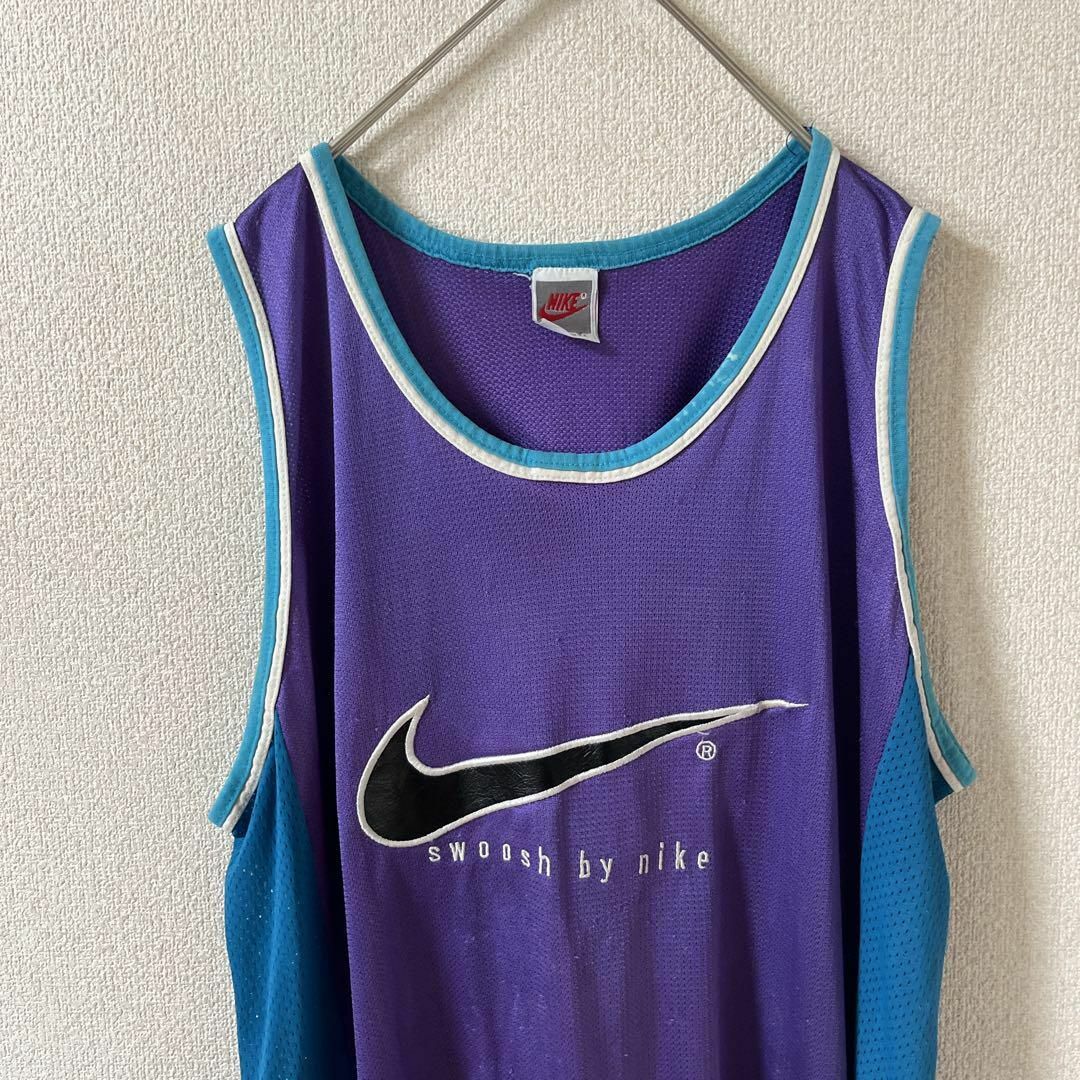 NIKE(ナイキ)のL2 NIKEタンクトップゲームシャツメッシュ90s USA製Ｌメンズ程度フリー メンズのトップス(タンクトップ)の商品写真