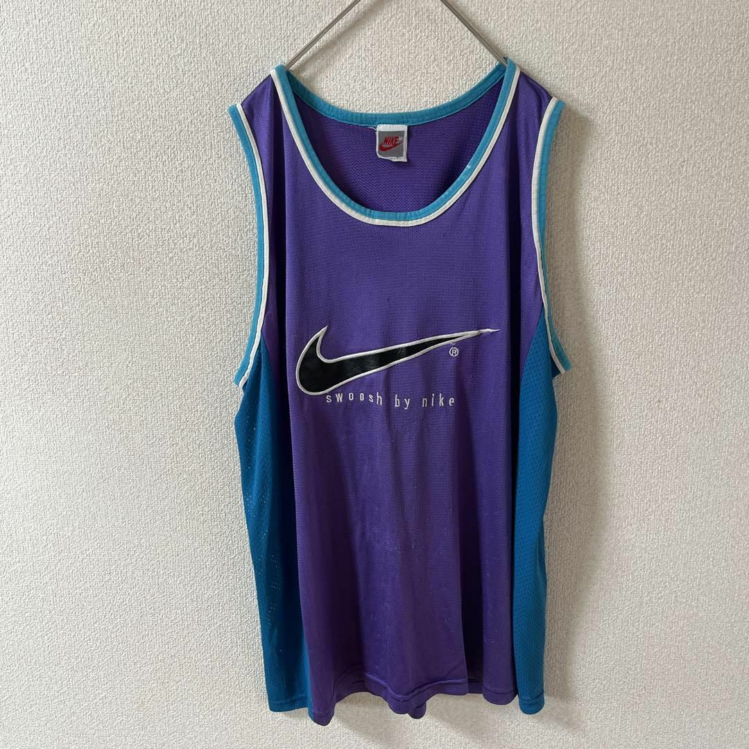 NIKE(ナイキ)のL2 NIKEタンクトップゲームシャツメッシュ90s USA製Ｌメンズ程度フリー メンズのトップス(タンクトップ)の商品写真