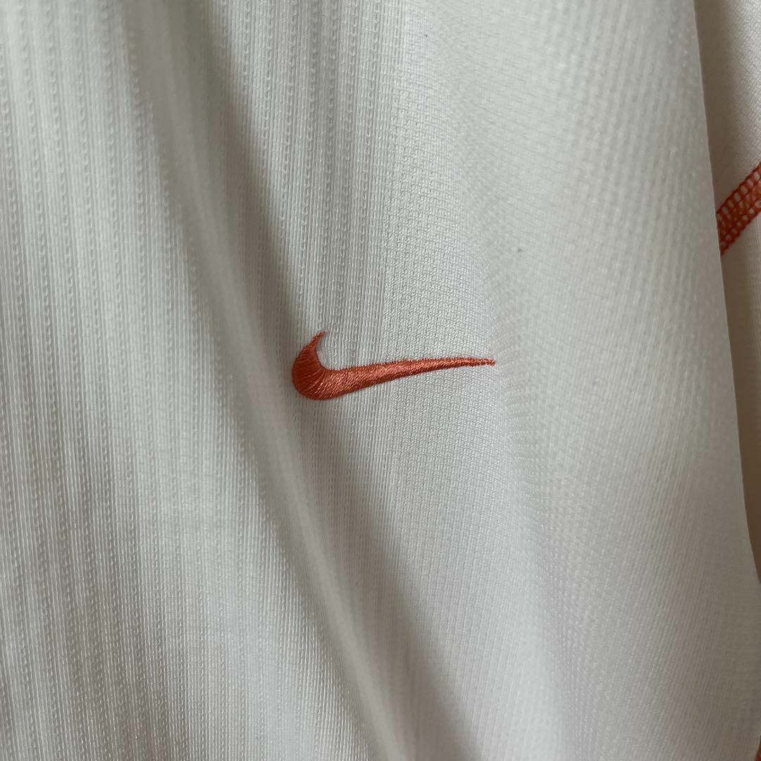 NIKE(ナイキ)のL3 NIKE golf ジップアップポロシャツ　半袖　ゆったり　Ｌメンズ 白 スポーツ/アウトドアのゴルフ(ウエア)の商品写真