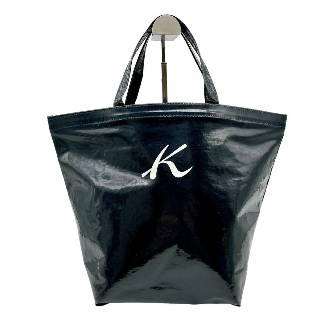 Kitamura(キタムラ)のキタムラ エナメル トートバッグ ロゴ ネイビー Q004 レディースのバッグ(トートバッグ)の商品写真