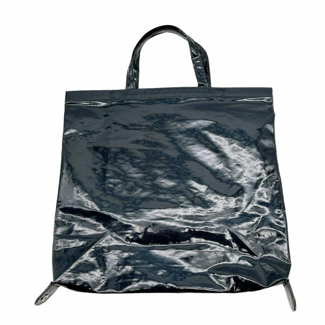 Kitamura(キタムラ)のキタムラ エナメル トートバッグ ロゴ ネイビー Q004 レディースのバッグ(トートバッグ)の商品写真