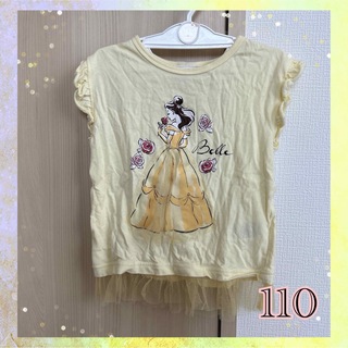 ディズニー(Disney)のTシャツ　半袖　ベル　 ディズニー　プリンセス　レース　フリル　黄色　かわいい(Tシャツ/カットソー)