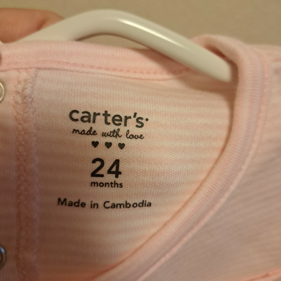 carter's(カーターズ)のカーターズ　carter's　半袖　ロンパース　未使用　24M 子供服 キッズ/ベビー/マタニティのキッズ服女の子用(90cm~)(Tシャツ/カットソー)の商品写真