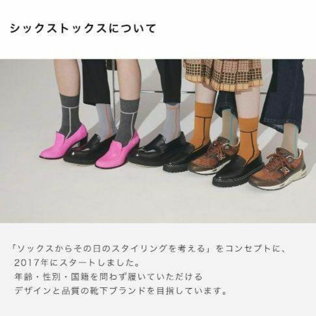 CHICSTOCKS(シックストックス)のシックストックス ソックス メンズ レディース ライン 日本製 靴下  S レディースのレッグウェア(ソックス)の商品写真