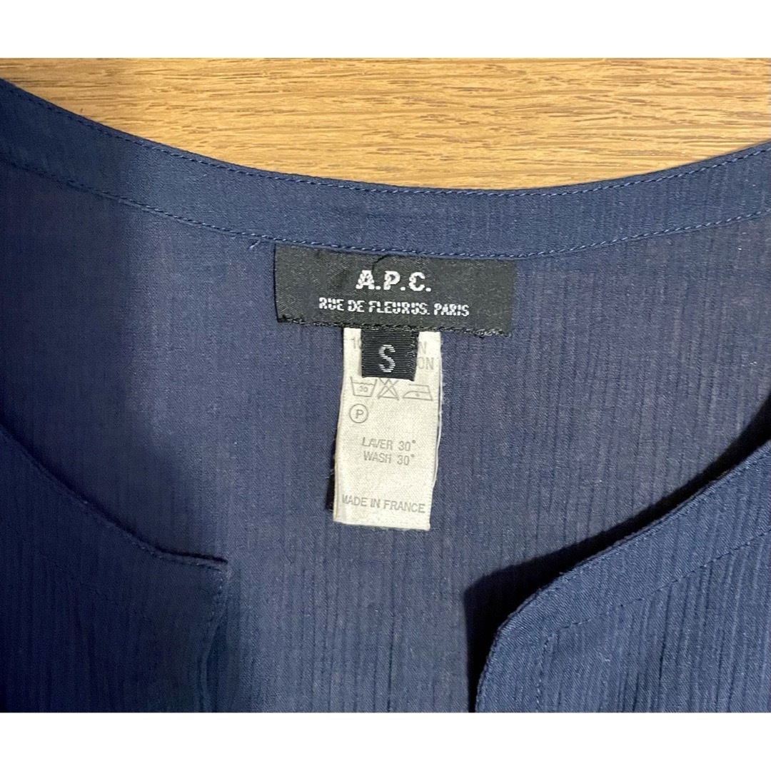 A.P.C(アーペーセー)のA.P.C. 夏物コットン紺ワンピース レディースのワンピース(ロングワンピース/マキシワンピース)の商品写真