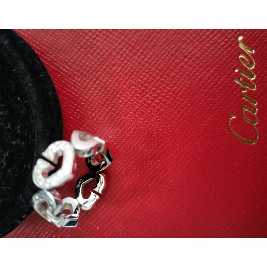 Cartier(カルティエ)の大幅お値下げ中！カルティエ　Cハートダイヤ付き指輪 ホワイトゴールド　ダイヤ レディースのアクセサリー(リング(指輪))の商品写真