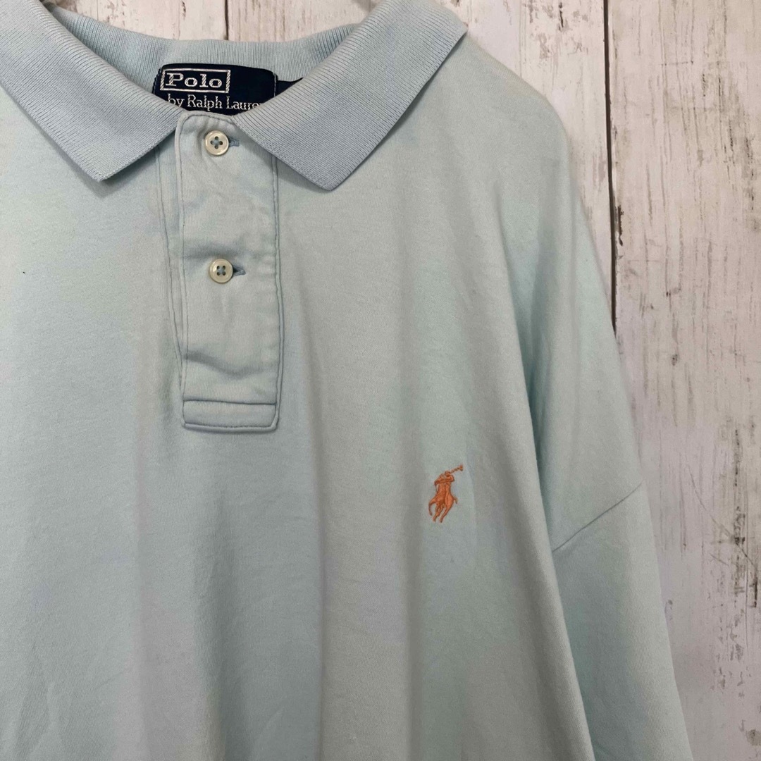 POLO RALPH LAUREN(ポロラルフローレン)のポロラルフローレン 半袖ポロシャツワンポイント刺繍ロゴ90s Z1219 メンズのトップス(ポロシャツ)の商品写真