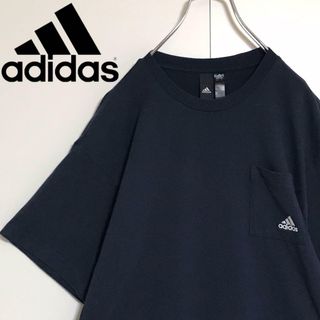 アディダス(adidas)の【美品】アディダス　刺繍ロゴ入りワンピース　ネイビー　人気定番　H832(ひざ丈ワンピース)