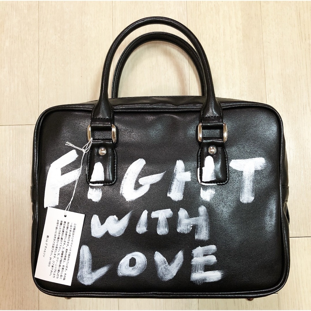 COMME des GARCONS GIRL(コムデギャルソンガール)のラスト1点 新品 コムデギャルソンガール メッセージペイントバッグ　青山バッグ レディースのバッグ(ハンドバッグ)の商品写真