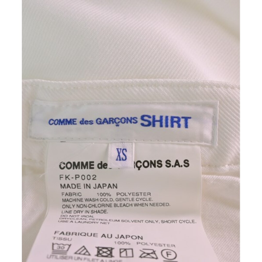 COMME des GARCONS SHIRT(コムデギャルソンシャツ)のCOMME des GARCONS SHIRT パンツ（その他） XS 白 【古着】【中古】 メンズのパンツ(その他)の商品写真