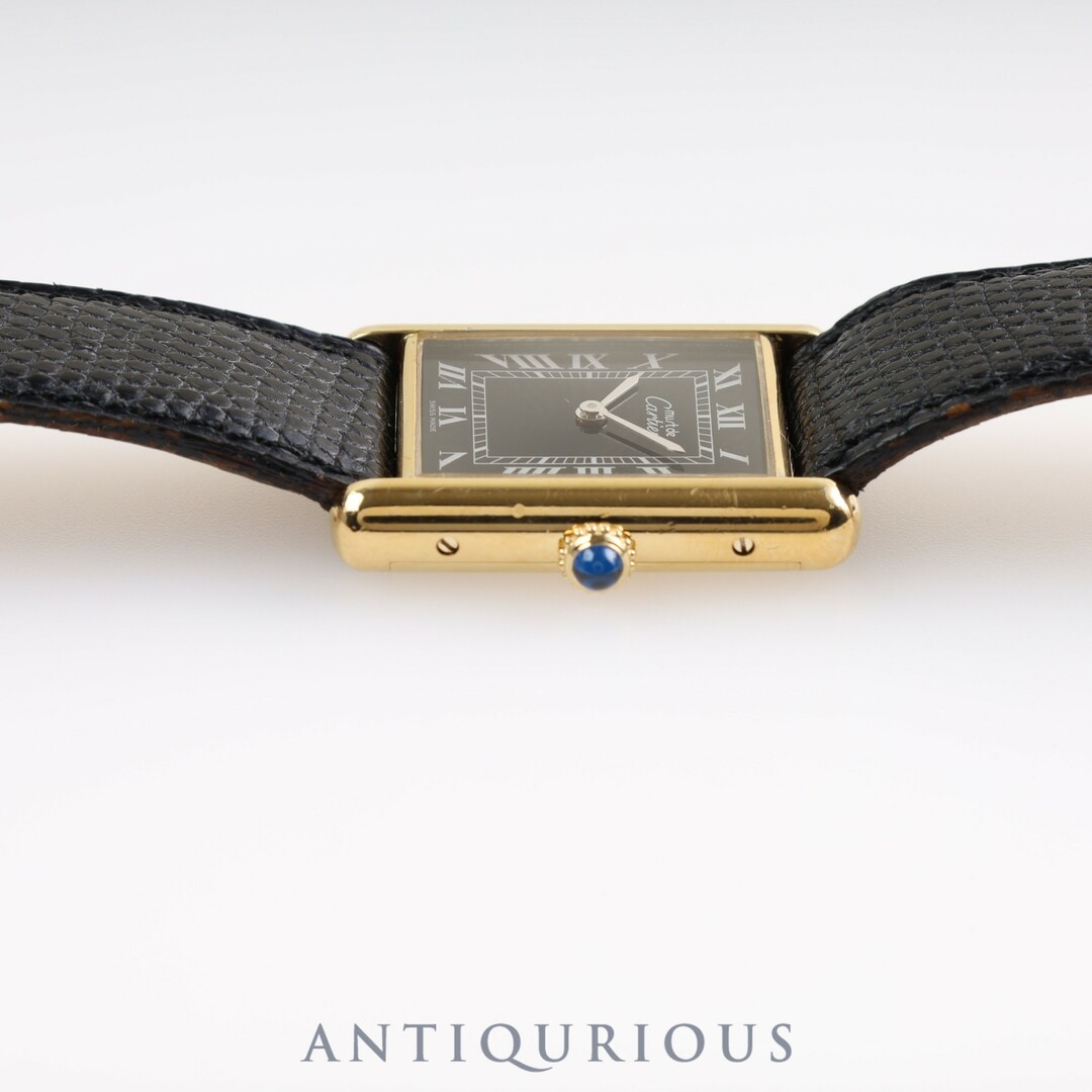Cartier(カルティエ)のCARTIER カルティエ マストタンク LM 手巻き 925 革 純正ベルト 純正尾錠 ブラックローマン文字盤  カルティエブティックコンプリートサービス メンズの時計(腕時計(アナログ))の商品写真