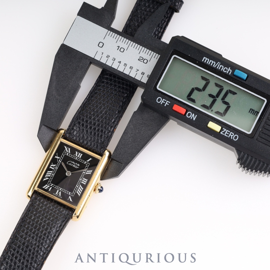 Cartier(カルティエ)のCARTIER カルティエ マストタンク LM 手巻き 925 革 純正ベルト 純正尾錠 ブラックローマン文字盤  カルティエブティックコンプリートサービス メンズの時計(腕時計(アナログ))の商品写真