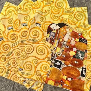 6枚セット【 クリムト 抱擁 】 クッションカバー 枕カバー 座布団カバー(雑貨)